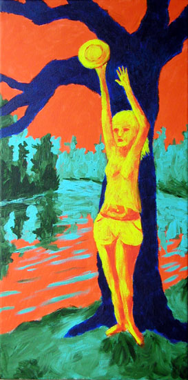 273x550 Frisbee Riverson Fine Art - Frisbee Painting