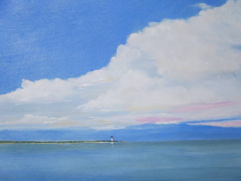 770x578 Saatchi Art Cape Light House Painting By Christine Frisbee - Frisbee Painting