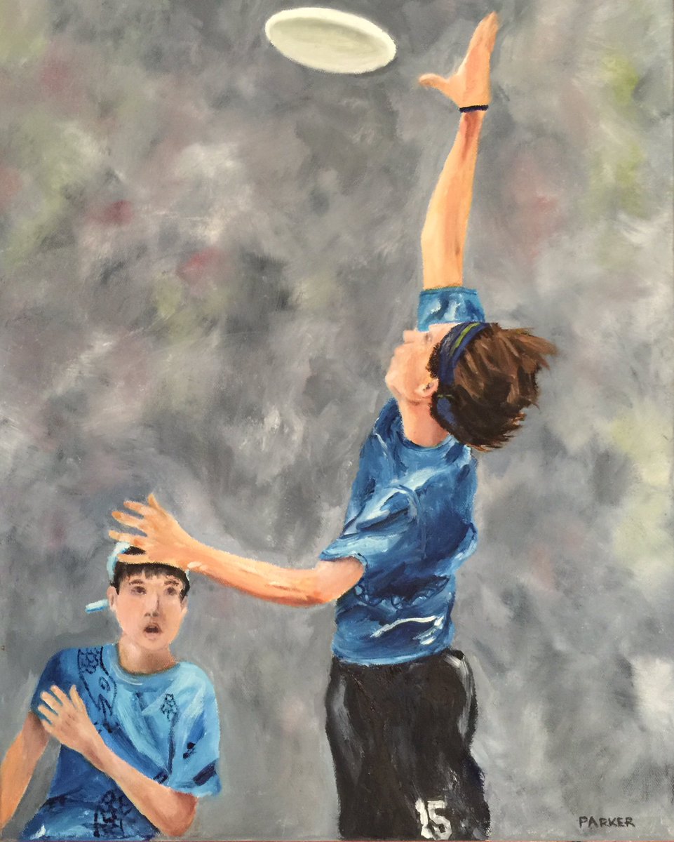 961x1200 Sandi Parker On Twitter Commissioned Work - Frisbee Painting