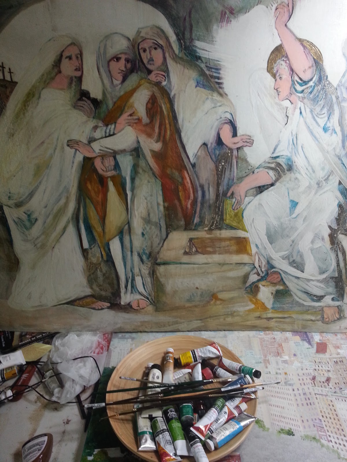 1200x1600 Shekinah Fellowship Lonnie Frisbee Painting He Is Risen That I Own. - Frisbee Painting