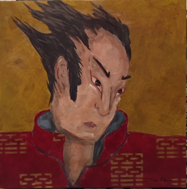 634x640 Fritz Stinebaugh Takahiro Oil Painting - Fritz Painting