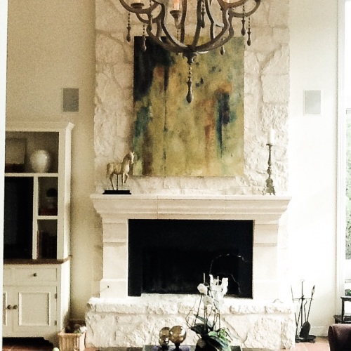 500x500 Painting Drip Rock (Original Art By Julie Fritz) - Fritz Painting