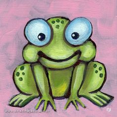 236x237 Dare To Be Different Frog Canvas Reproduction Frogs, Canvases - Frog Canvas Painting