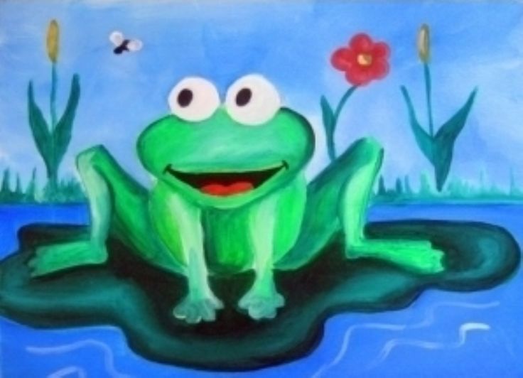736x532 143 Best Painting Calendar Images On Painted Canvas - Frog Canvas Painting