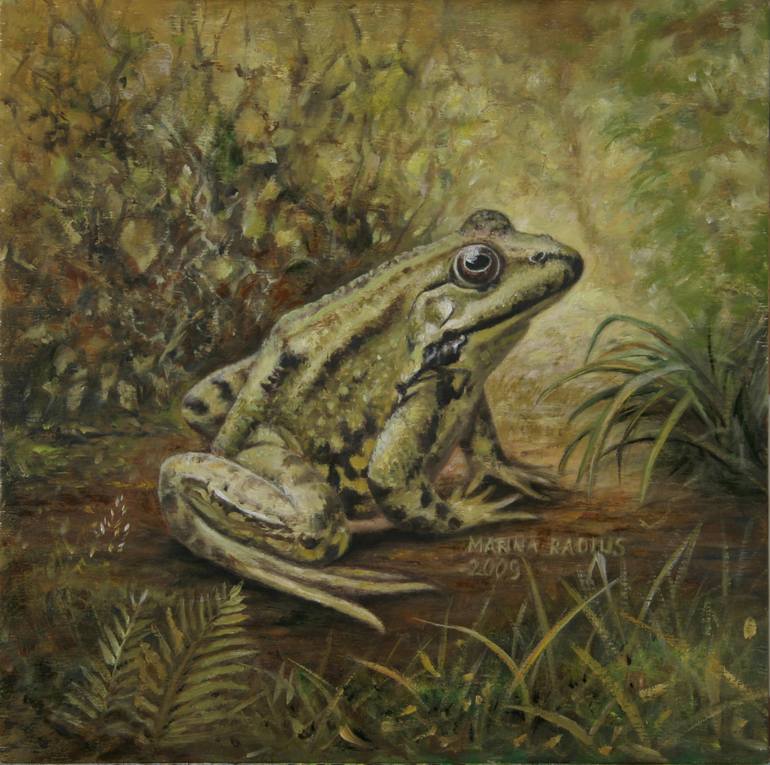 770x765 Saatchi Art Frog Painting By Marina Radius - Frog Painting