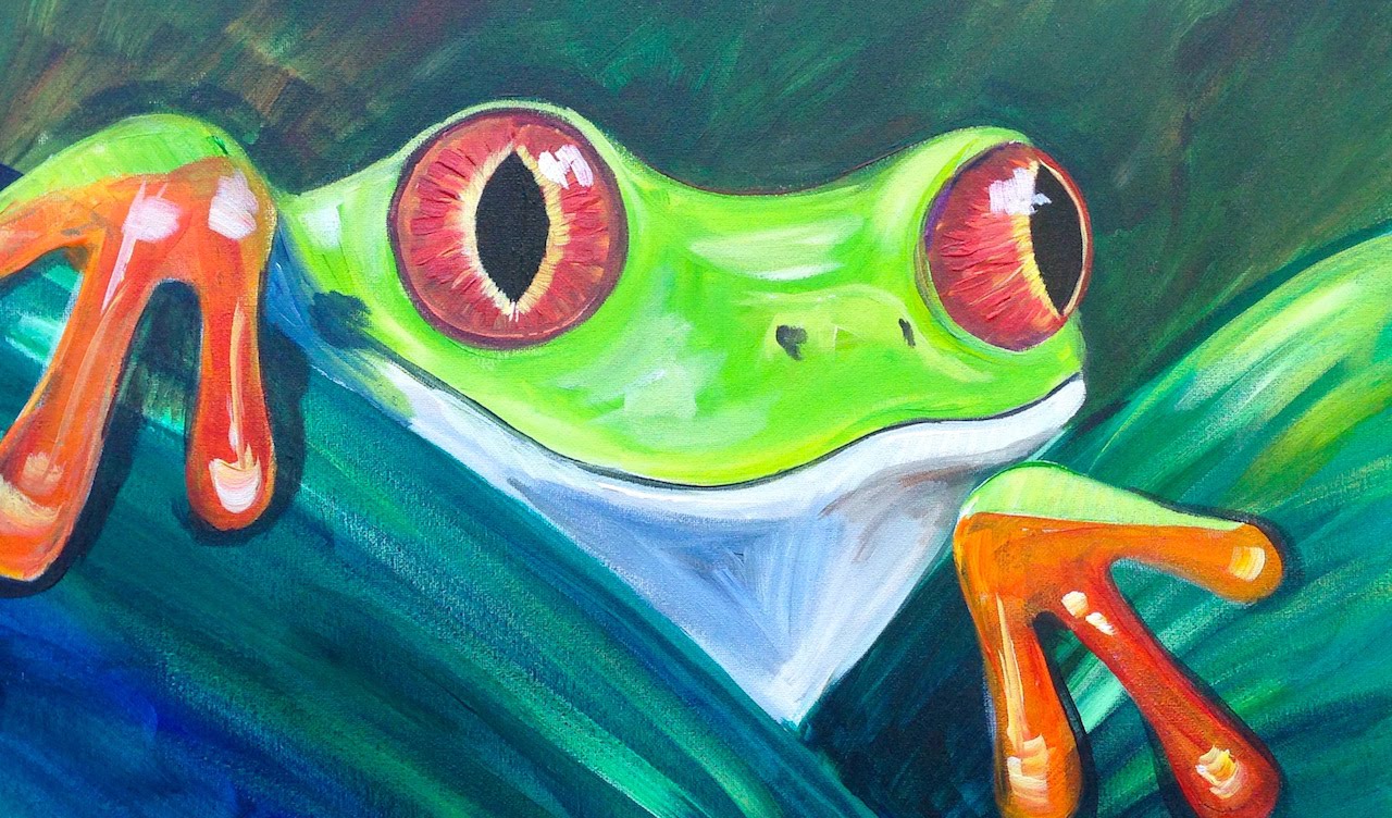 1280x752 Beginner Acrylic Tutorial Tree Frog - Frog Painting