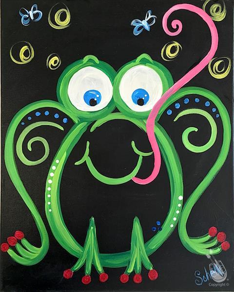 480x600 Kids Paint Toad Aly Neon Frog 6yo - Frog Painting For Kids