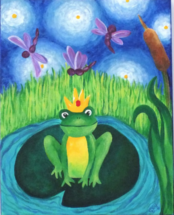 742x914 Summer Art Camp Frog Prince, The Princess The Frog Week - Frog Painting For Kids