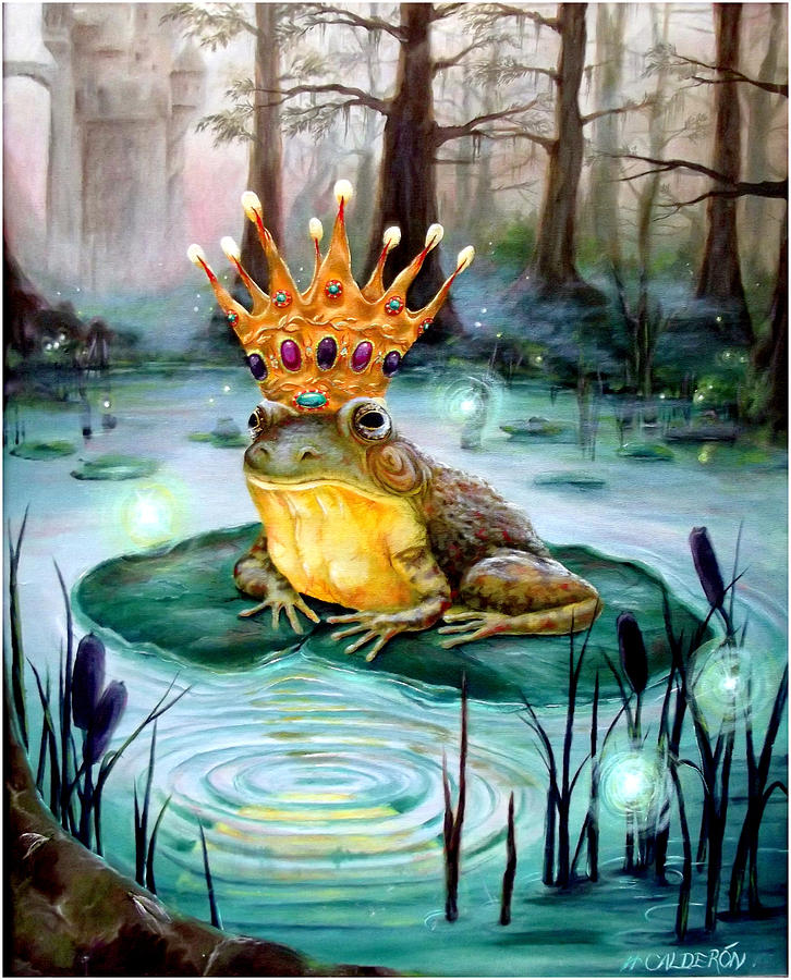 726x900 Frog Prince Painting By Heather Calderon - Frog Prince Painting