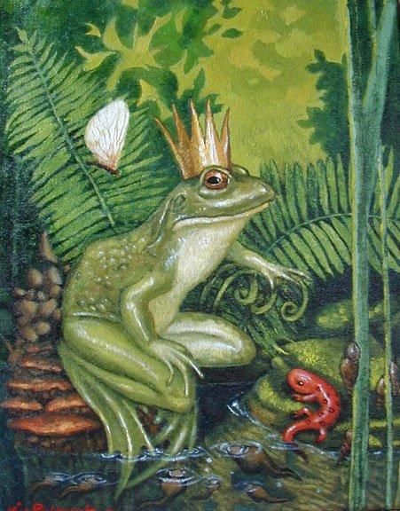 451x576 Frog Prince In Oil By Kim Parkhurst Artists We Love - Frog Prince Painting