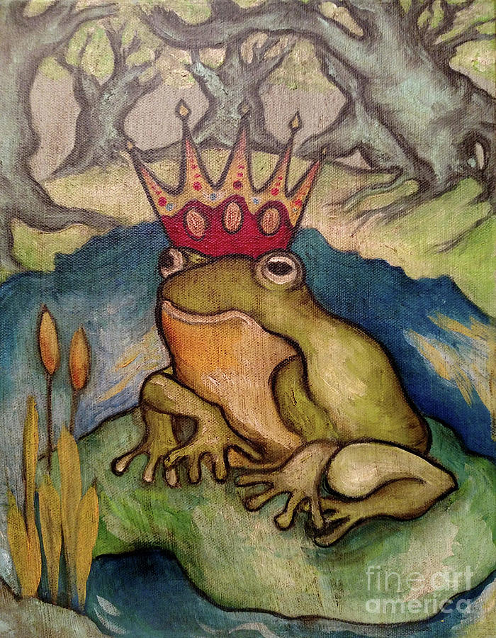 700x900 The Frog Prince Painting By Chris Jeanguenat - Frog Prince Painting