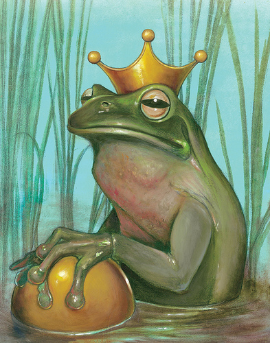 393x500 The Princess And The Frog - Frog Prince Painting