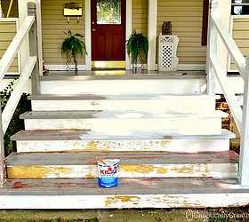 280x250 Paint And Stencil Porch Stair Redo Hometalk - Front Porch Painting
