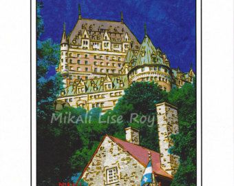 340x270 Quebec City Canada Watercolor Painting Frontenac - Frontenac Painting