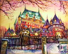 236x188 Summer Fireworks. Chateau Frontenac In Quebec City, Canada - Frontenac Painting
