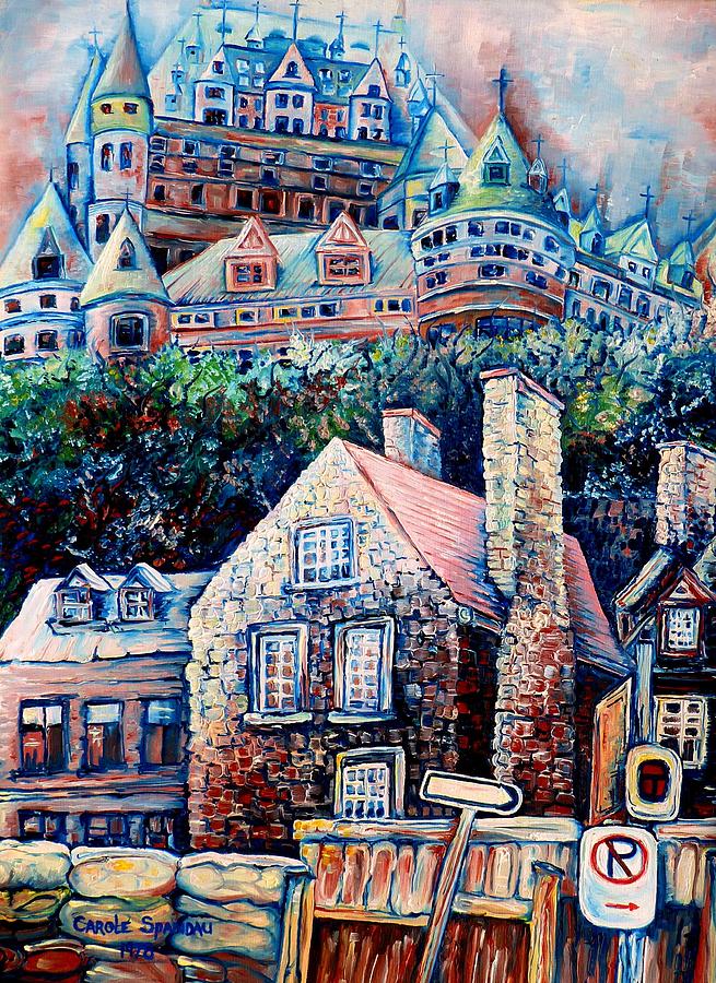 655x900 The Chateau Frontenac Painting By Carole Spandau - Frontenac Painting