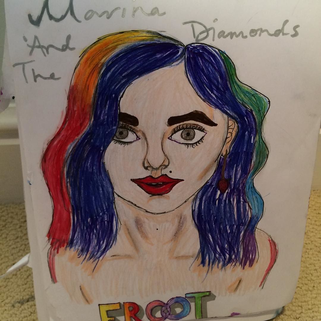 1080x1080 More @marinagrams Art Done With Colored Pencils And Ballpoint - Froot Painting