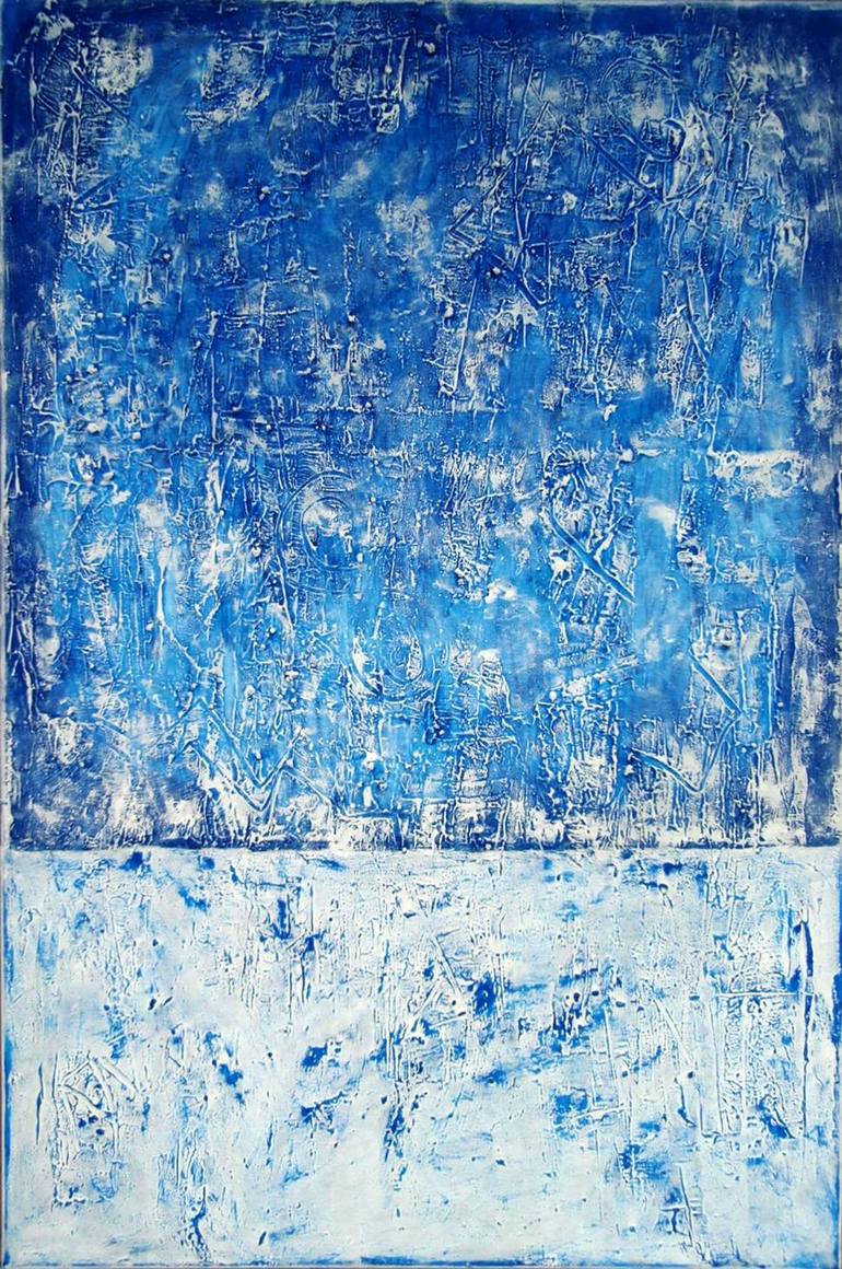 770x1160 Saatchi Art Blue Winter, White Frost Painting By Petra - Frost Painting