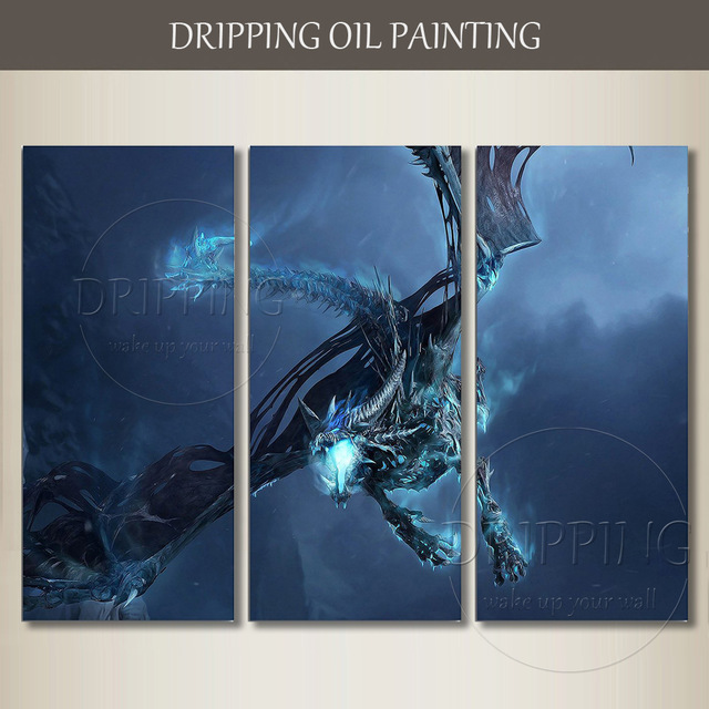 640x640 Special Wall Artwork Hand Painted Frost Wyrm Oil Painting - Frost Painting