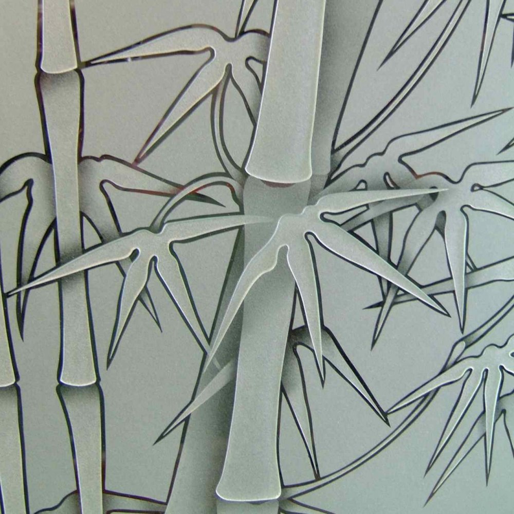 1000x1000 Bamboo Glass Designs - Frosted Glass Painting