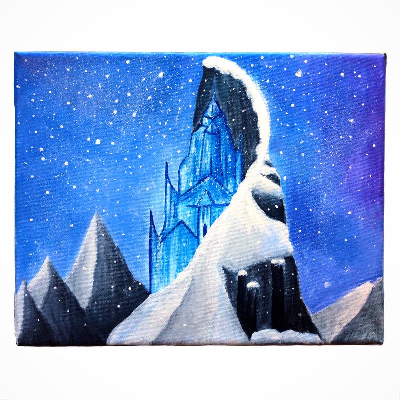800x800 Frozen Ice Castle By Sheramelle - Frozen Castle Painting