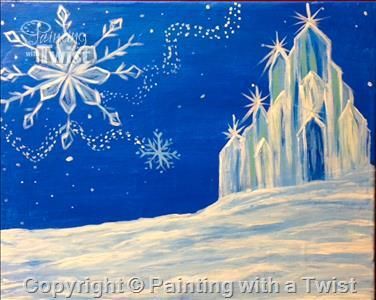 376x300 Frozen Mom And Daughter Night - Frozen Castle Painting
