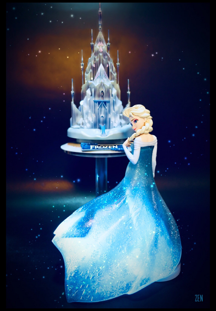 713x1024 Got This Masterpiece Ooak Painted Frozen Snow Castle - Frozen Castle Painting