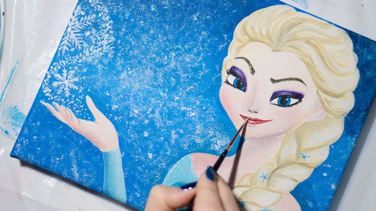 1280x720 Elsa, Frozen - Frozen Painting