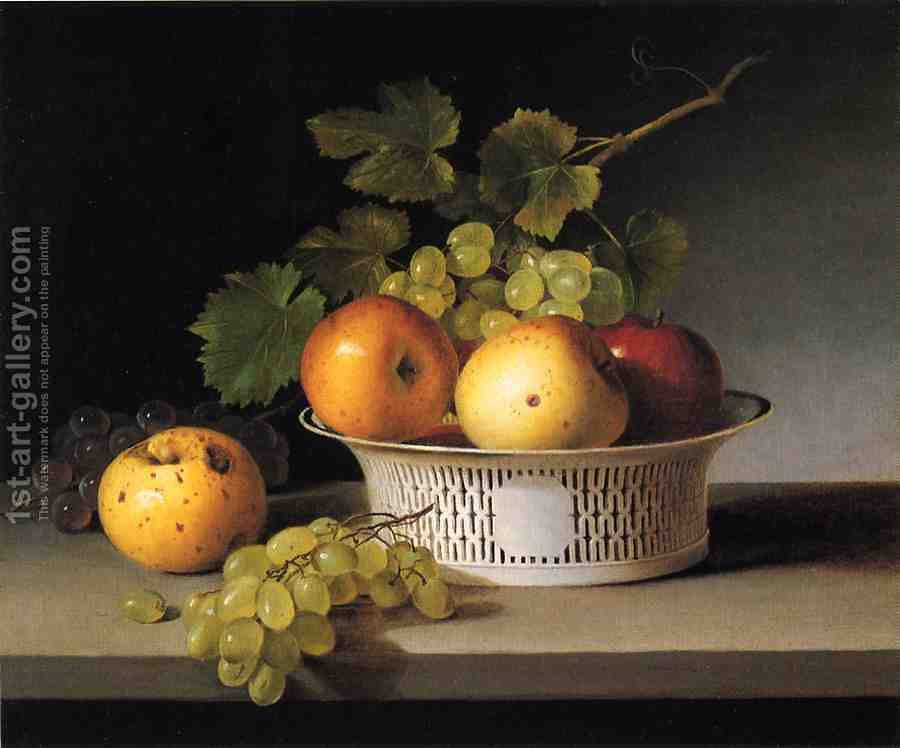 900x748 Fruit Still Life With Chinese Export Basket James Peale - Fruit Basket Oil Painting