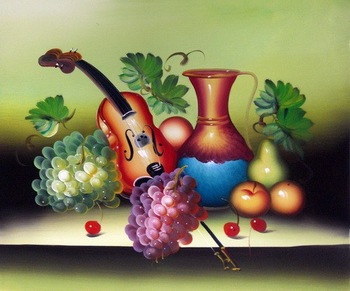 350x291 Fruit Basket Oil Painting On Canvas 5060cm Home Decor - Fruit Basket Oil Painting