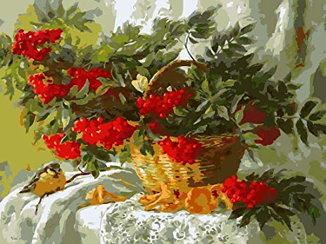 463x347 Fruit Basket Diy Painting, Diy Paint By Number Kits - Fruit Basket Painting