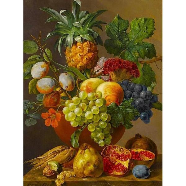 600x600 Fruit Basket - Fruit Basket Painting