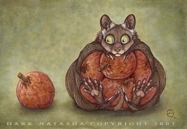 600x415 The Art Of Dark Natasha - Fruit Bat Painting