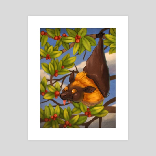 540x540 Fruit Bat, An Art Print By Alex Johnston - Fruit Bat Painting