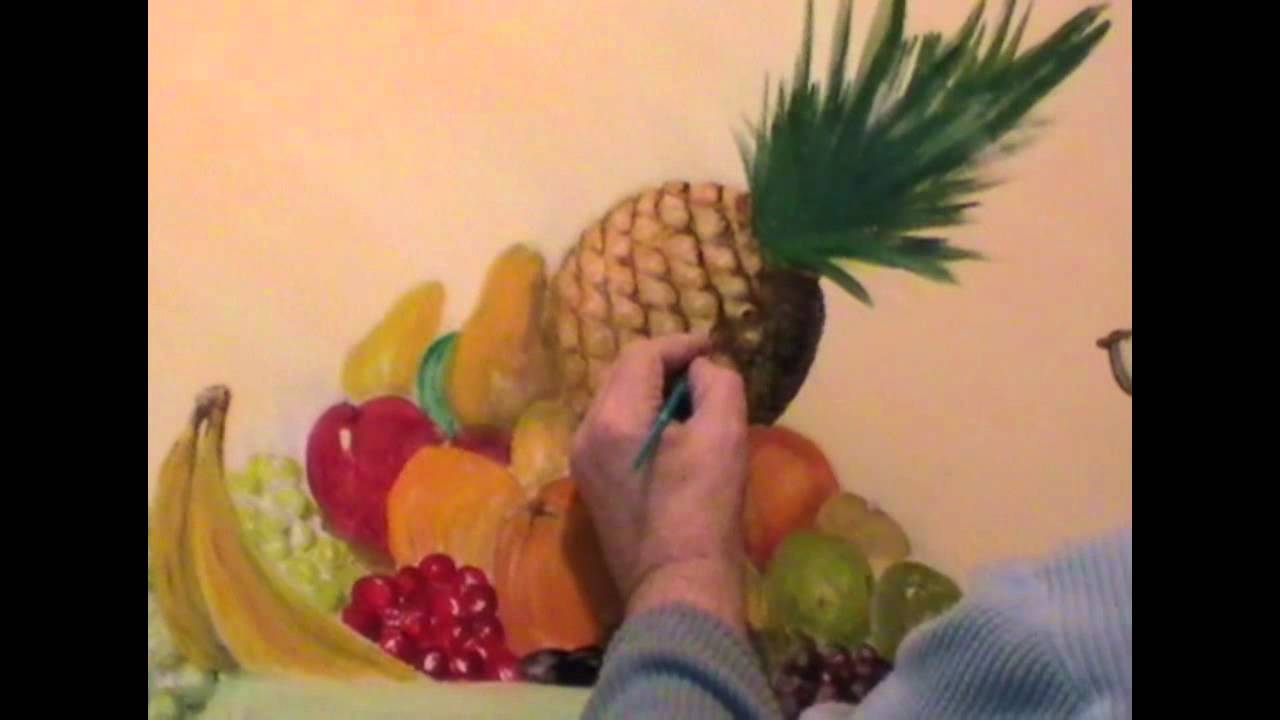 1280x720 Painting A Still Life (Fruit) Using Acylics - Fruit Bowl Painting