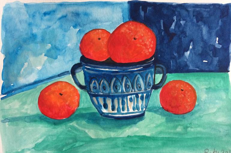 770x509 Saatchi Art Fruit Bowl Painting By Jayati Gupta - Fruit Bowl Painting