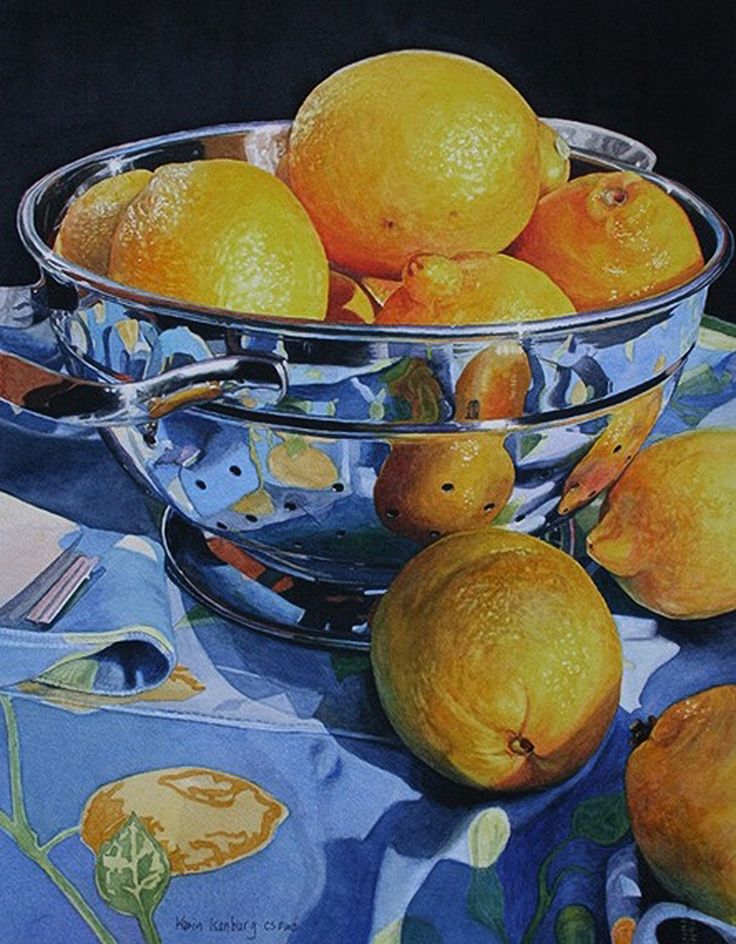 736x944 Sunshine Lemons - Fruit In A Bowl Painting