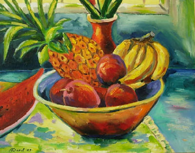 400x315 The Fruit Bowl 10012011 Bananahill's Blog - Fruit In A Bowl Painting