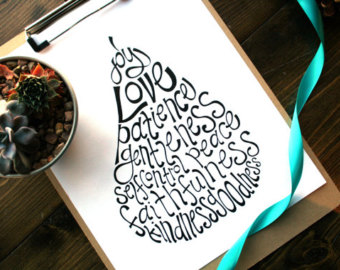 340x270 Truth Be Told Art Pear Design Hand Painting Custom Art Work - Fruit Of The Spirit Painting