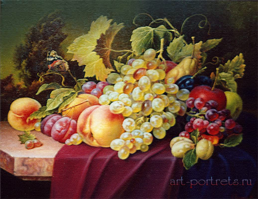 518x400 Fruit Oil Painting. Modern Painting Of A Fruit Still Life - Fruit Oil Painting