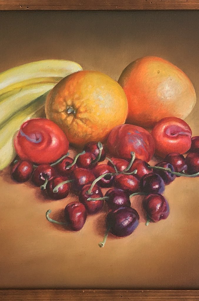 677x1023 Still Life Fruits Oil Painting Simon Royer Natural History In Art - Fruit Oil Painting