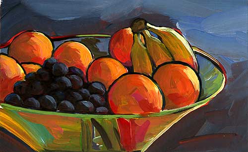 500x307 Fruit Bowl (Or, A Day When The Paint Behaved) - Fruit Painting