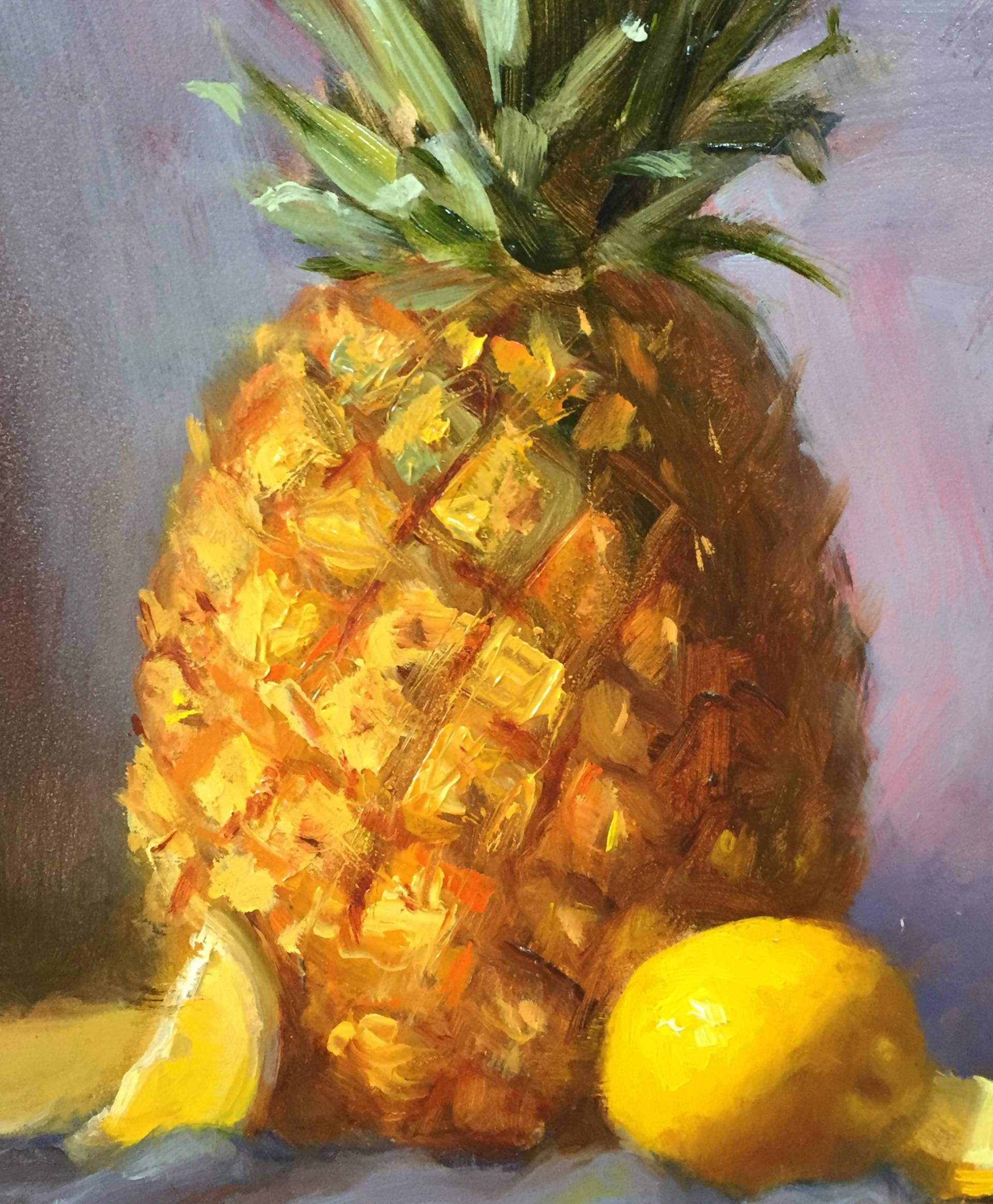 1920x2329 Saatchi Art Pineapple And Lemons Painting. Original Oil Painting - Fruit Still Life Painting