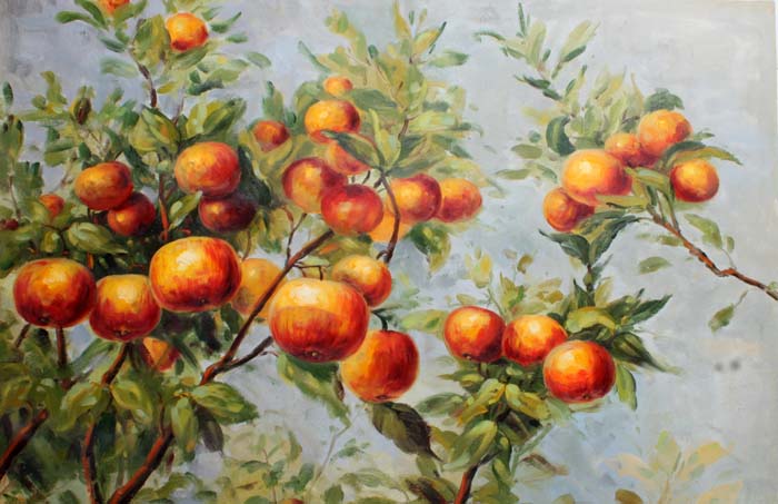 700x453 Fruit Trees Oil Painting 24x36 Id8108 - Fruit Tree Painting