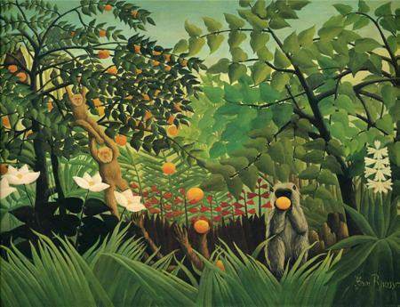 450x345 Online Shop Free Shipping Monkey Animal Oil Painting Green Forest - Fruit Tree Painting