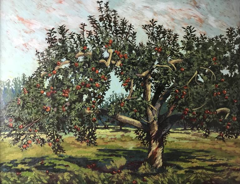 770x592 Saatchi Art Fruit Tree Painting By Evelina Dillon - Fruit Tree Painting