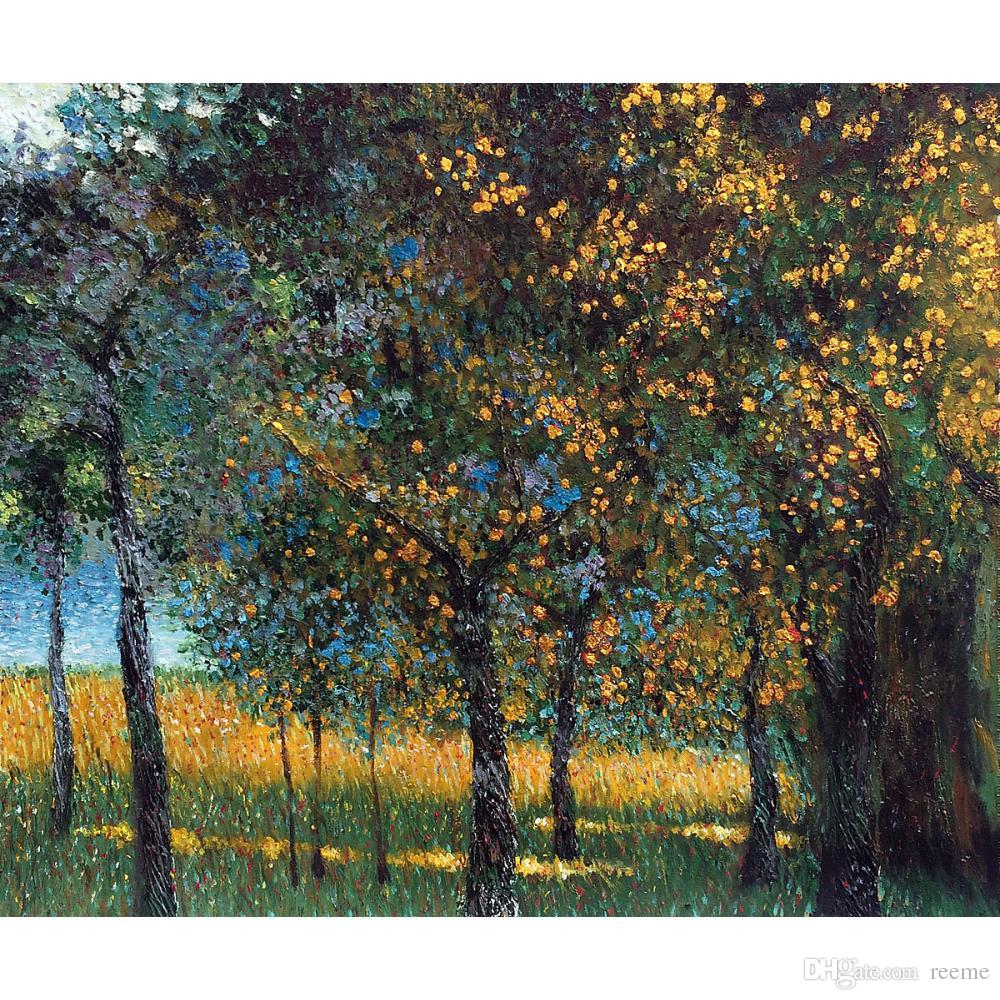 1000x1000 2018 Landscapes Paintings Gustav Klimt Fruit Trees Luxury Line Art - Fruit Tree Painting