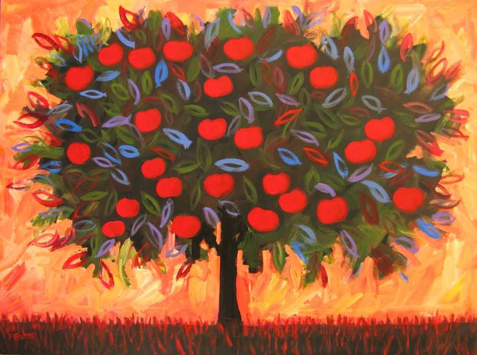 940x700 Fine Art By Patty Baker - Fruit Tree Painting