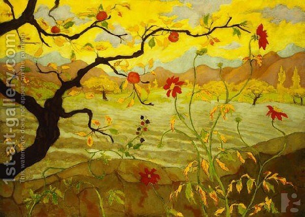 600x428 Apple Tree With Red Fruit Paul Elie Ranson Reproduction 1st Art - Fruit Tree Painting