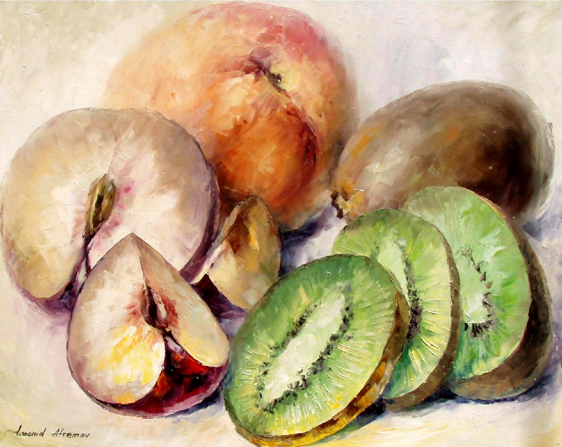 1833x1458 Leonid Afremov, Oil On Canvas, Palette Knife, Buy Original - Fruits Painting Images